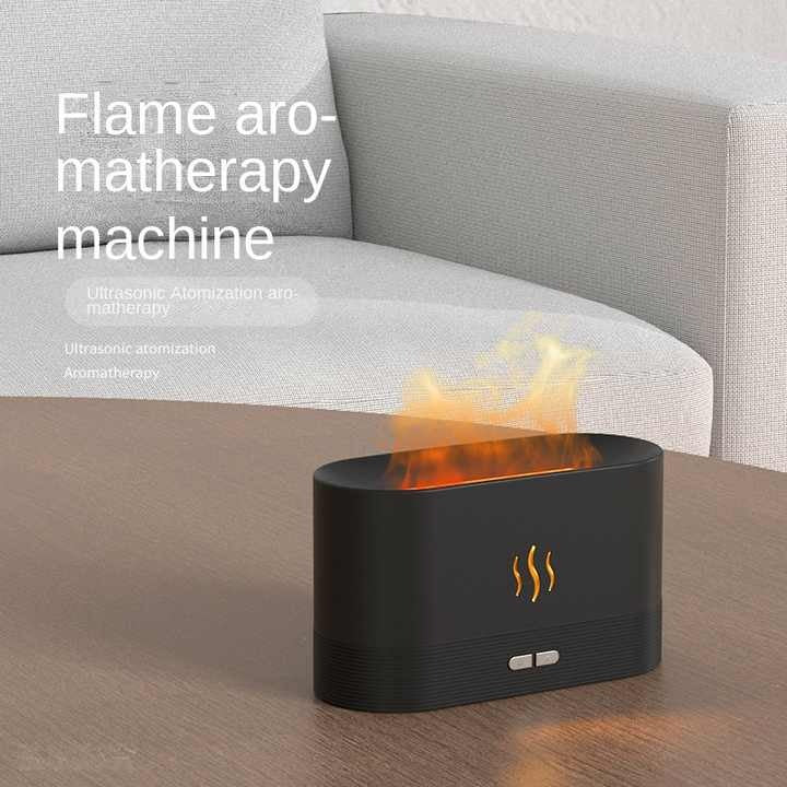 Creative Flame Aromatherapy Machine with Seven-Color Humidifier
