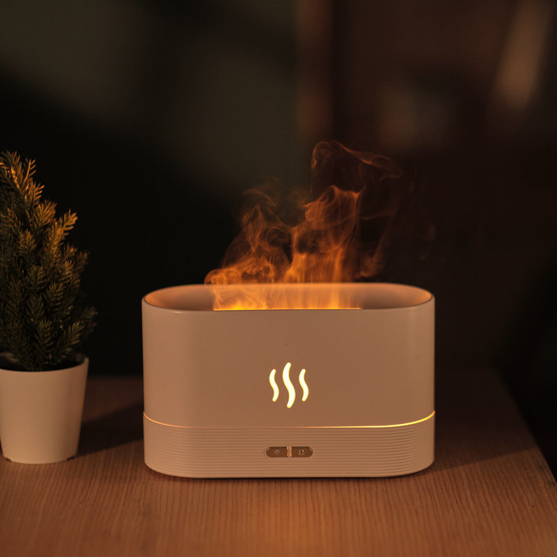 Creative Flame Aromatherapy Machine with Seven-Color Humidifier