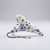12-Hole Alto C Ocarina with Blue Floral Design